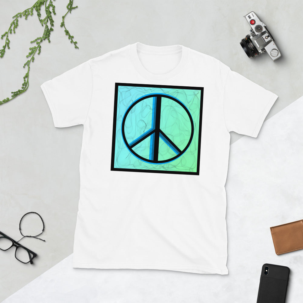 Adult Rainbow Shirt W/ Peace Sign